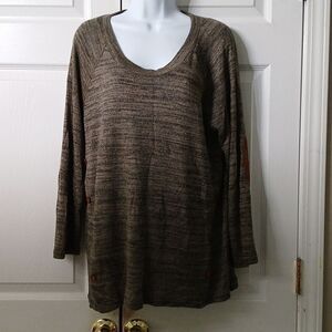 Perch by Blu Pepper Elbow Patch Sweater Sz 2XL  Lightweight NWOT